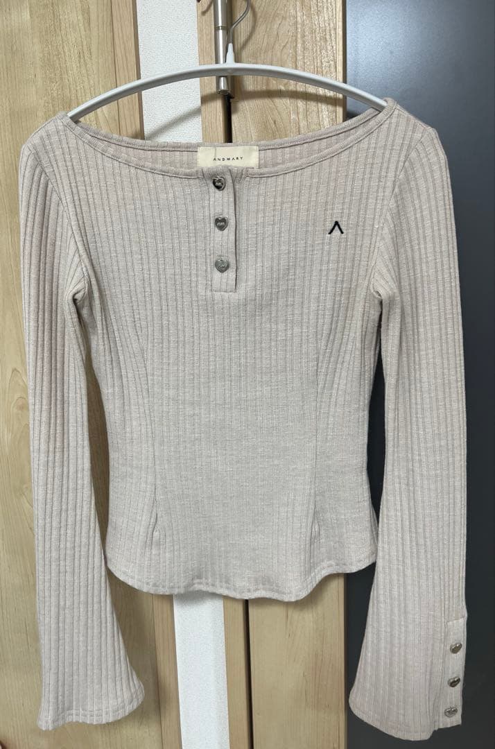 トップス ANDMARY Dorothy heart tops beige