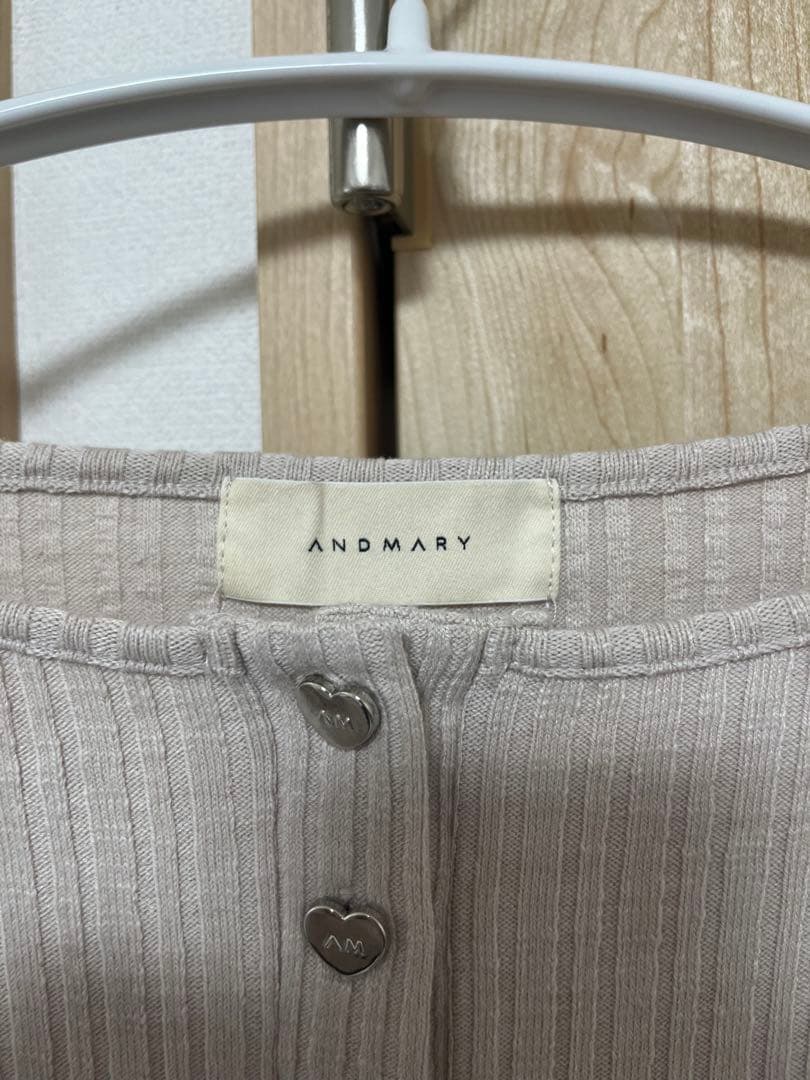 トップス ANDMARY Dorothy heart tops beige