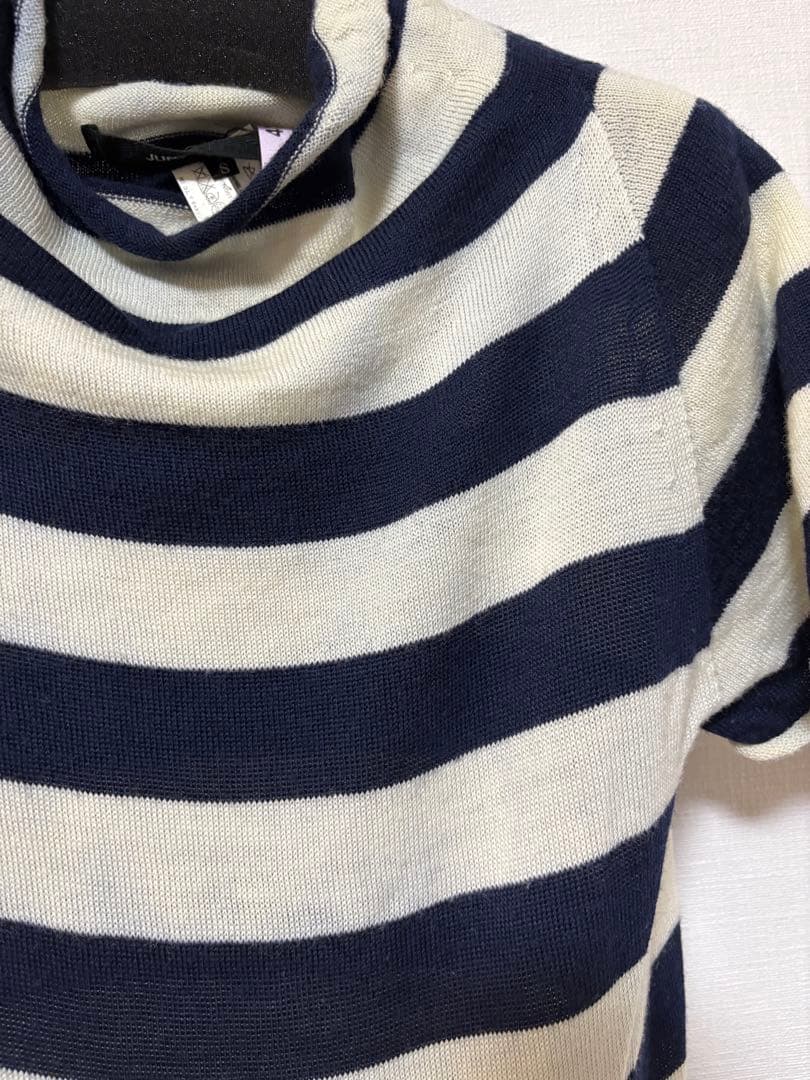 JUNYA WATANABEストライプ ハイネック 半袖 ワンピース
