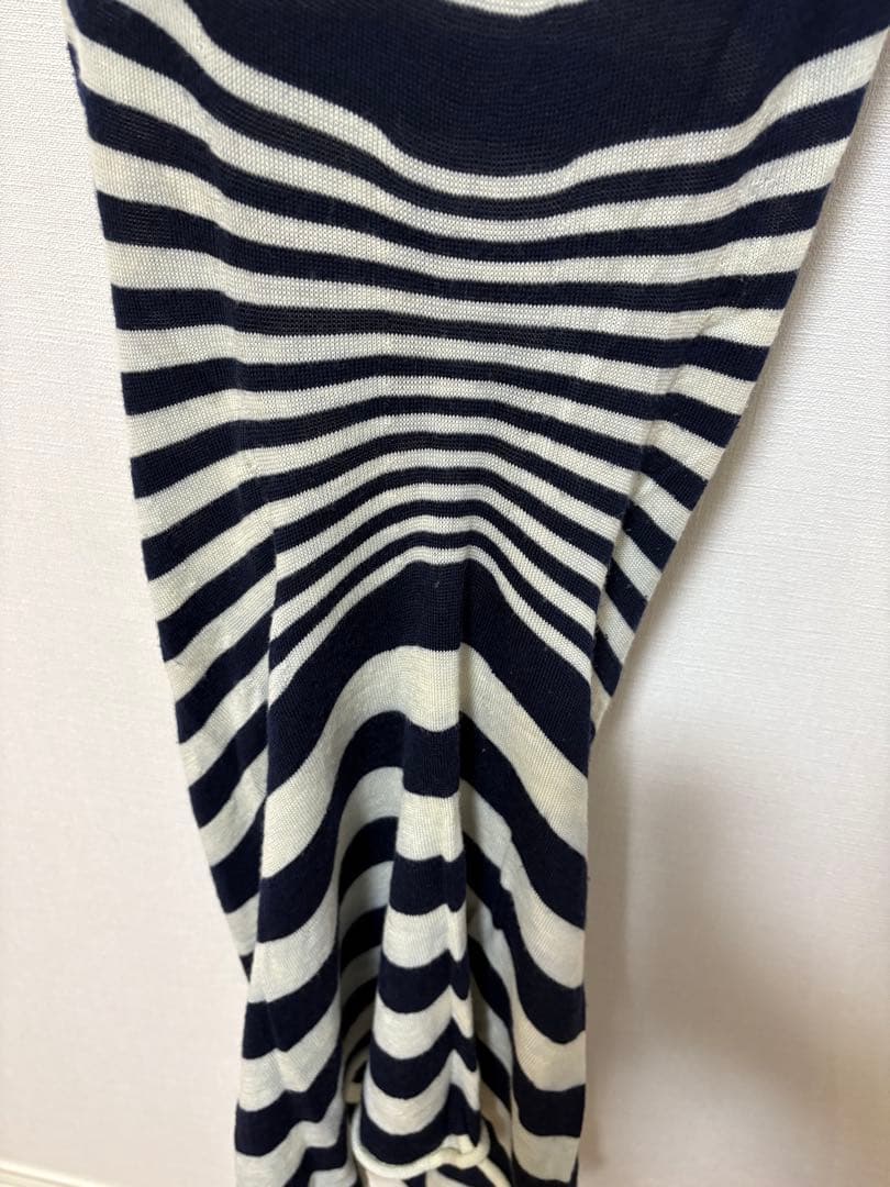 JUNYA WATANABEストライプ ハイネック 半袖 ワンピース