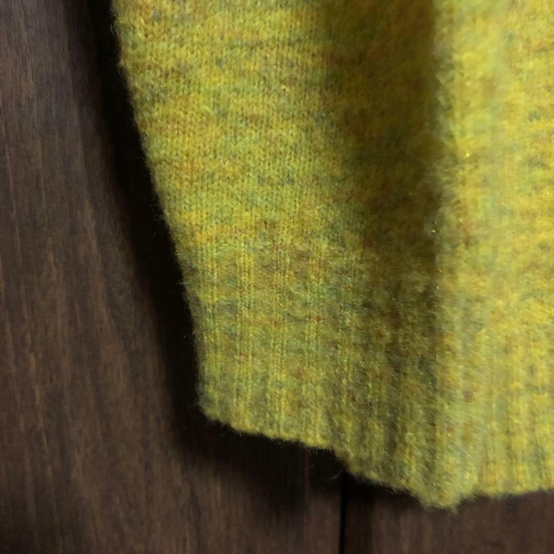 イタリア製 ロベルトコリーナ ロンハーマン サドルショルダーニット M 黄