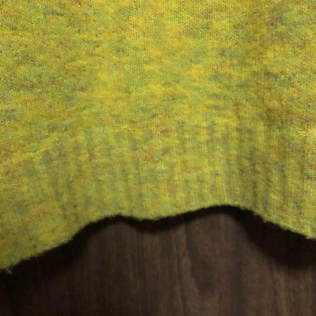 イタリア製 ロベルトコリーナ ロンハーマン サドルショルダーニット M 黄