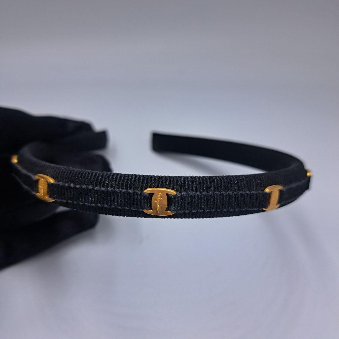 Salvatore Ferragamo ブラック カチューシャヘアバンド