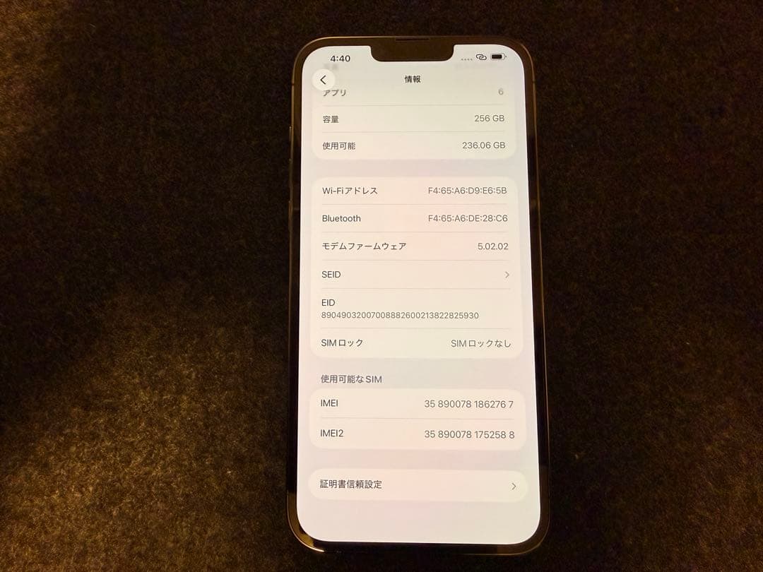 Apple iPhone 13 Pro MAX 256gb グラファイト