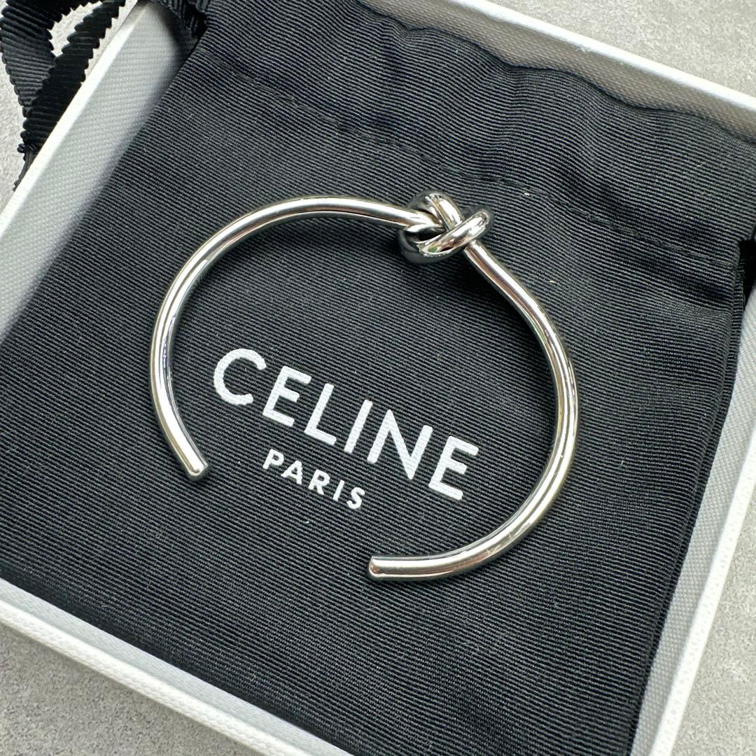 ★正規品★CELINE セリーヌ ノット バングル シルバー M イタリア製