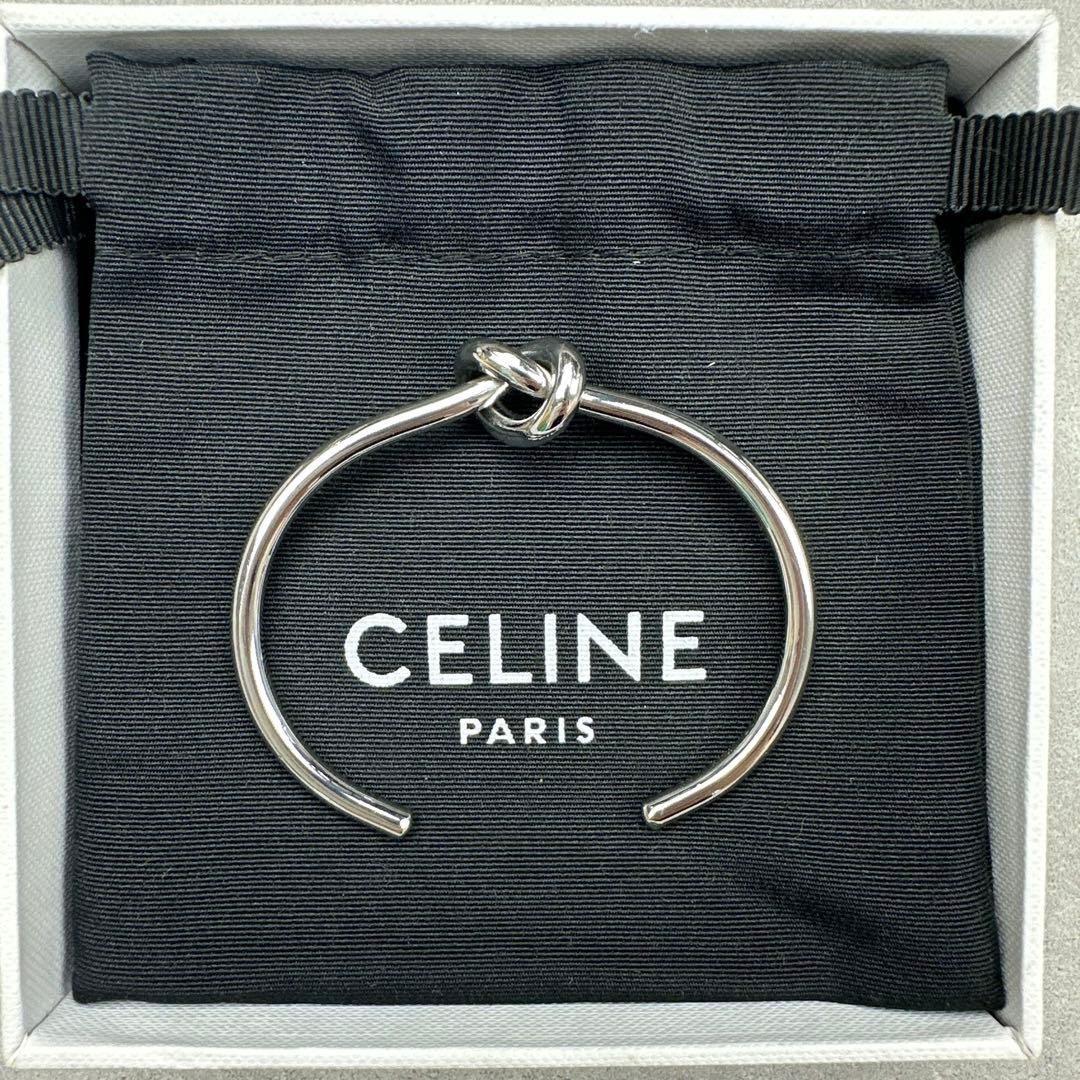 ★正規品★CELINE セリーヌ ノット バングル シルバー M イタリア製