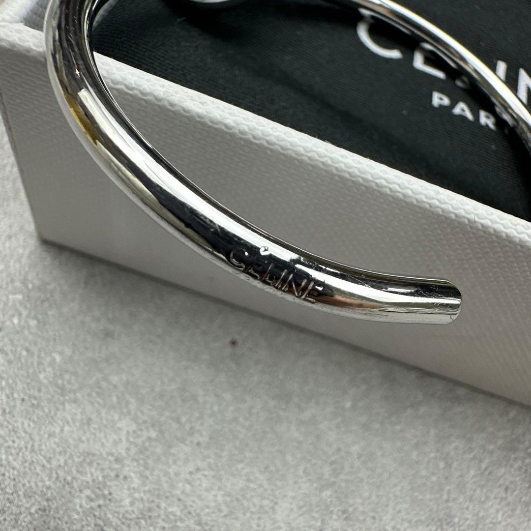 ★正規品★CELINE セリーヌ ノット バングル シルバー M イタリア製