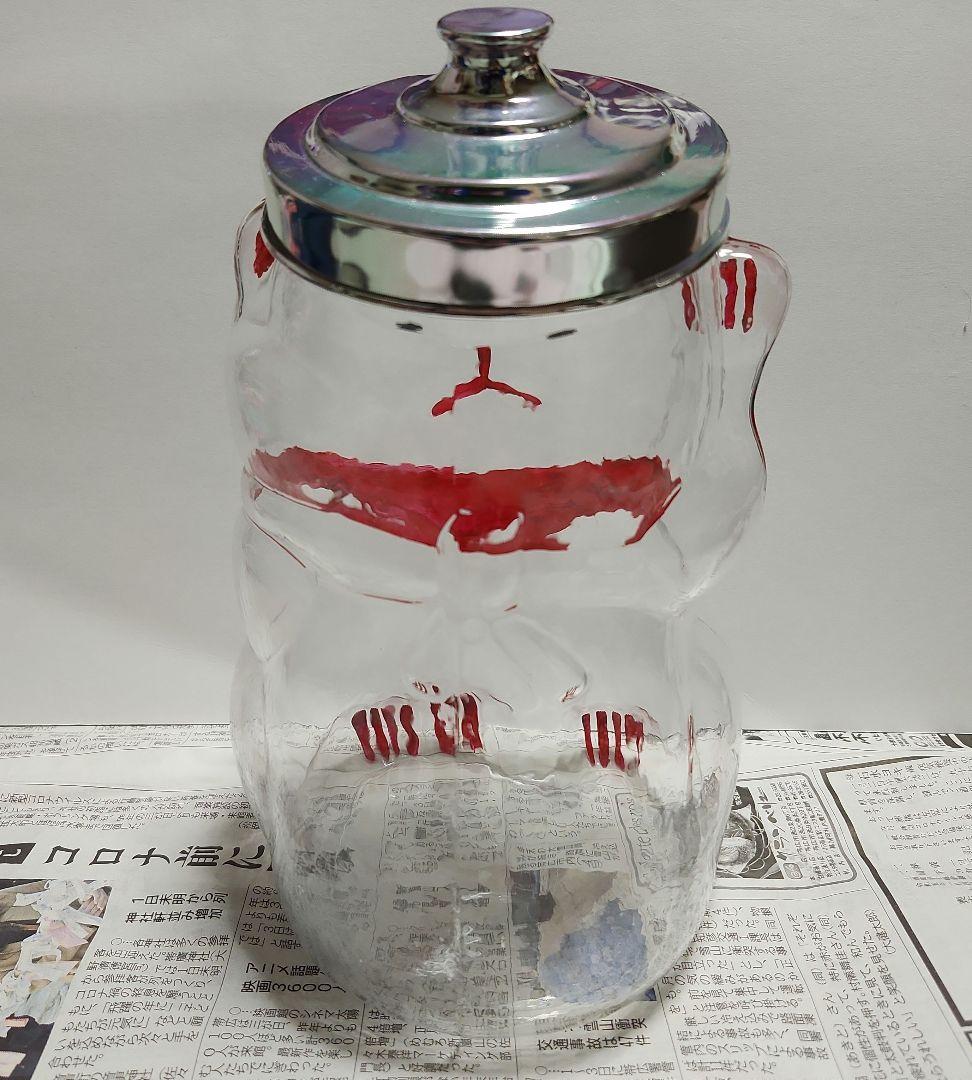 cross1278!　昭和レトロ　猫ビン　ガラス製　美品