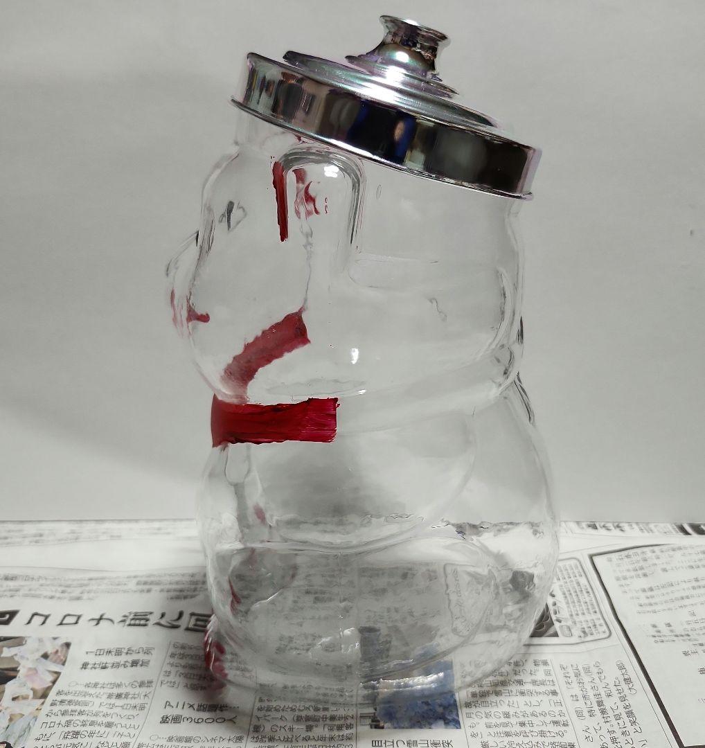 cross1278!　昭和レトロ　猫ビン　ガラス製　美品