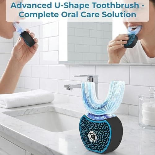 電動歯ブラシ 音波振動歯ブラシ 自動歯磨き 360°U型 怠け者歯ブラシ IPA