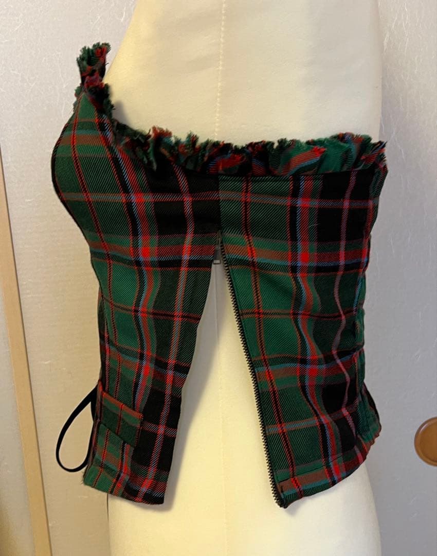 ジェーンマープル　ビスチェ　パンツ　セットアップ　ウール　グリーン　チェック