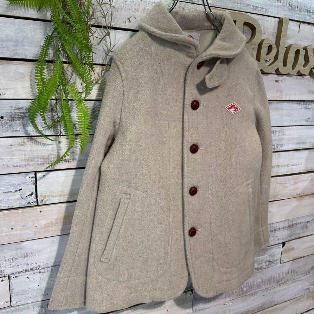 DANTON ダントン ウールモッサコート 36サイズ 丸襟 JD-8243