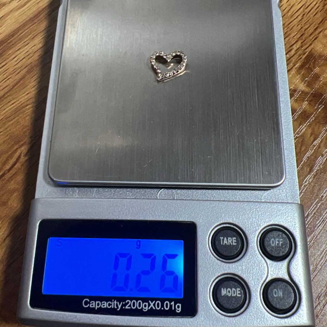 K10 ローズゴールド オープンハート ダイヤ 0.20ct ペンダントトップ