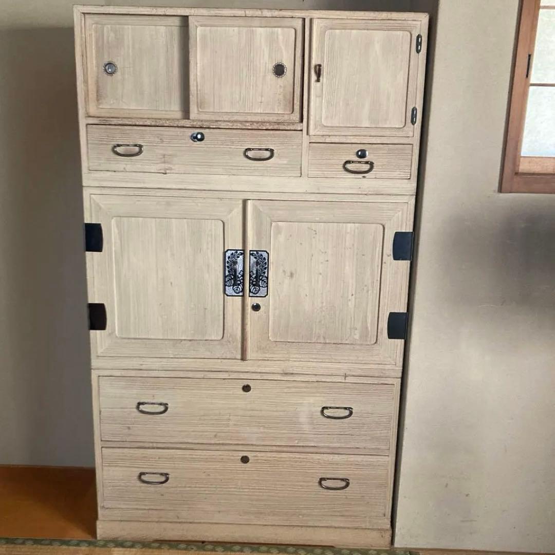 和風木製タンス 桐箪笥 桐ダンス 桐タンス レトロ アンティーク家具 昭和レトロ