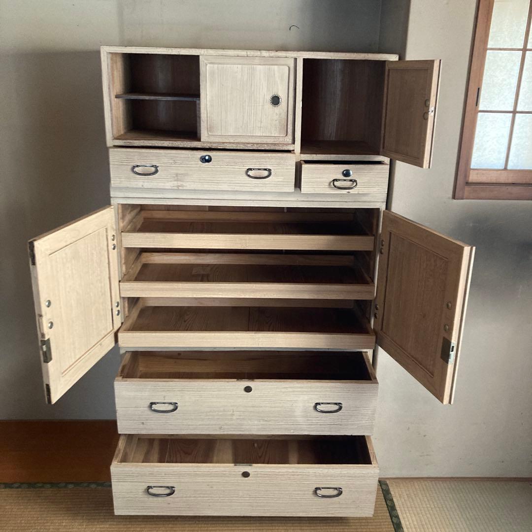 和風木製タンス 桐箪笥 桐ダンス 桐タンス レトロ アンティーク家具 昭和レトロ