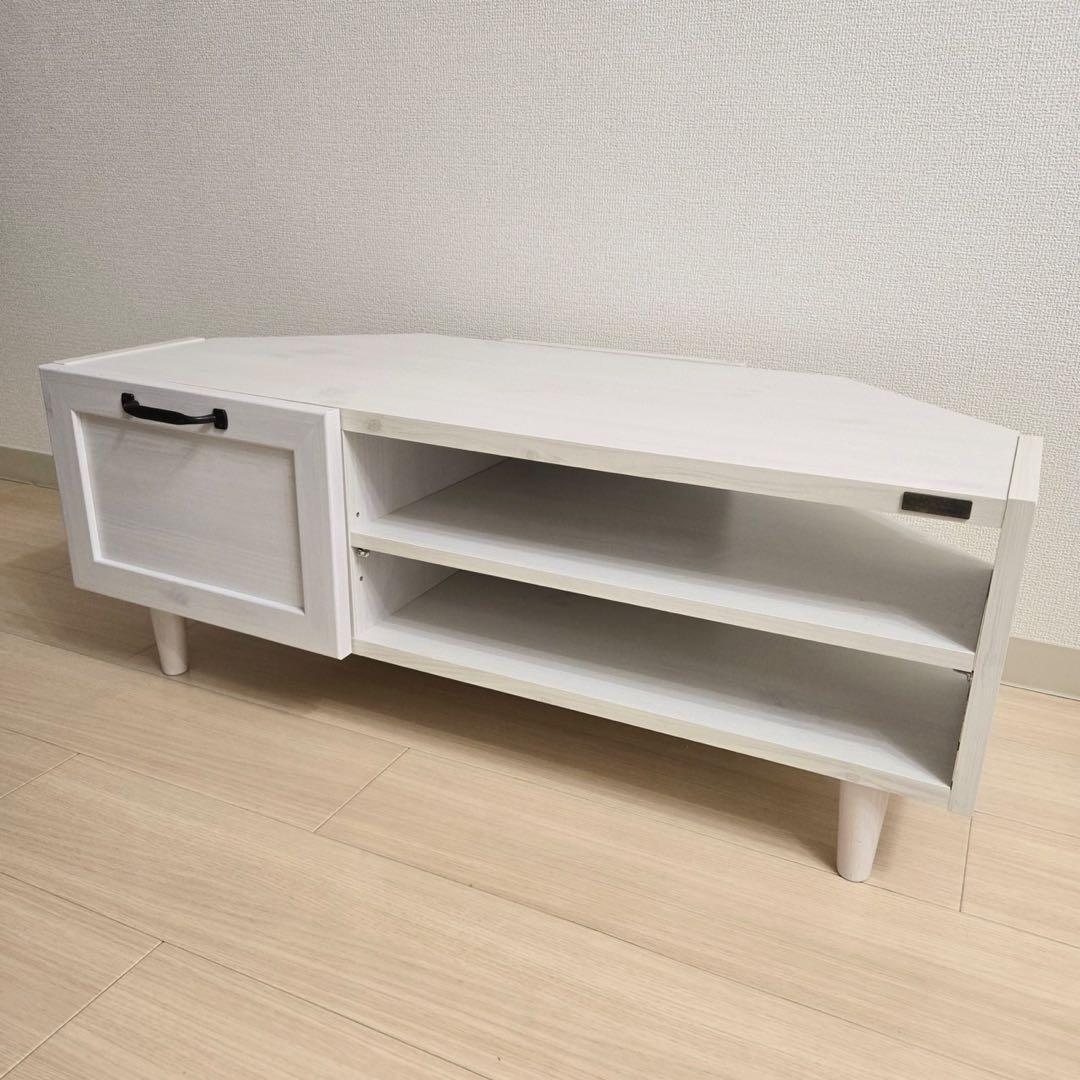ローボード テレビボード ホワイト 90cm コーナー LU90CTV 佐藤産業