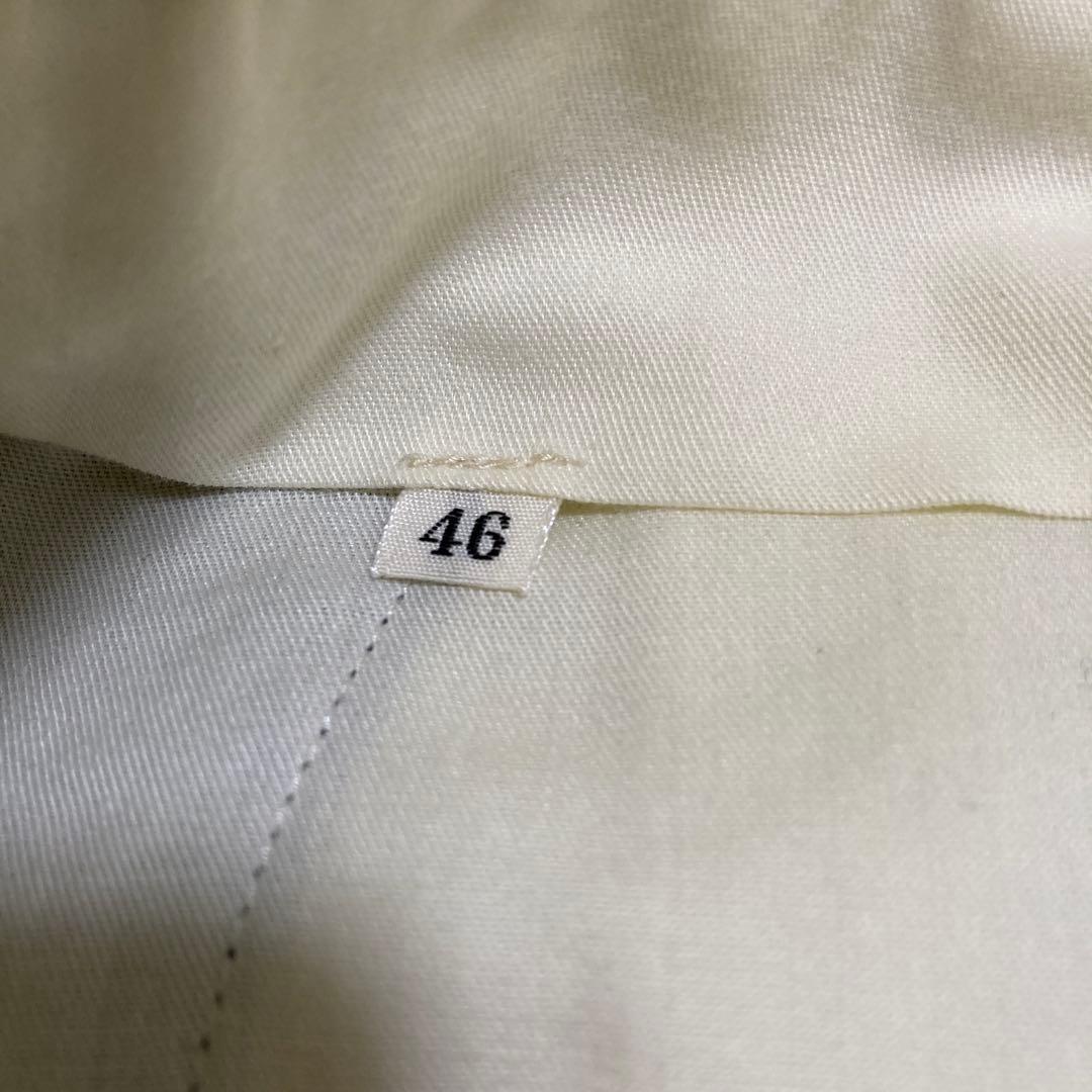 極上 リングジャケット スーツセットアップ ストライプ グレー系 46 M