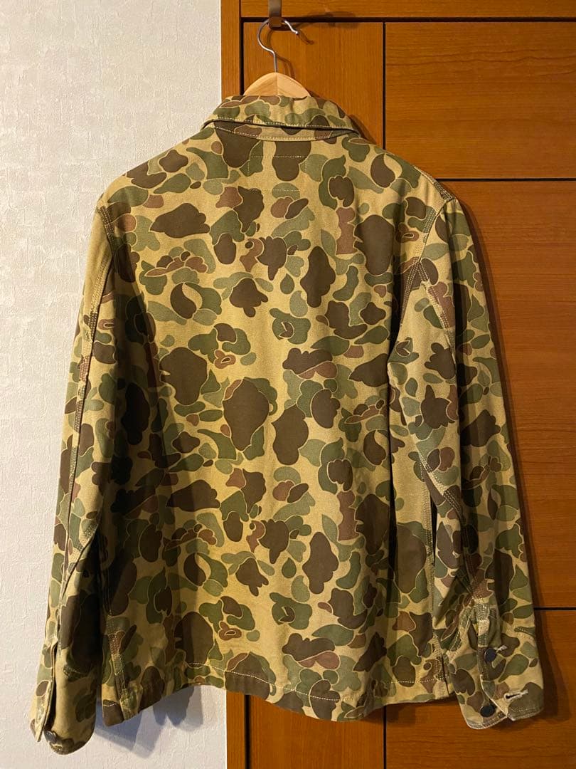 CLUCT カバーオール　カモフラ柄　迷彩　ワークジャケット　Mサイズ。