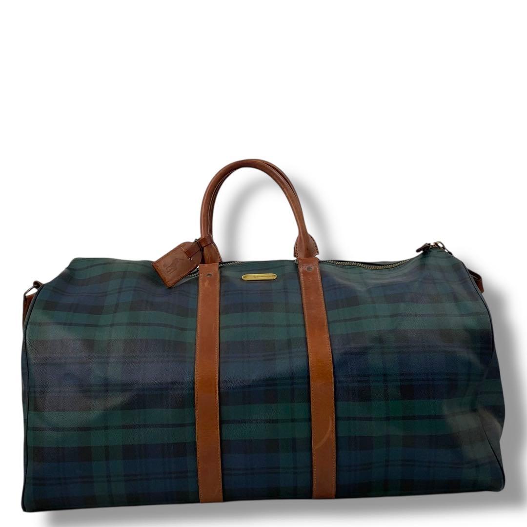 Vintage Polo Ralph Lauren チェック柄 ボストンバッグ