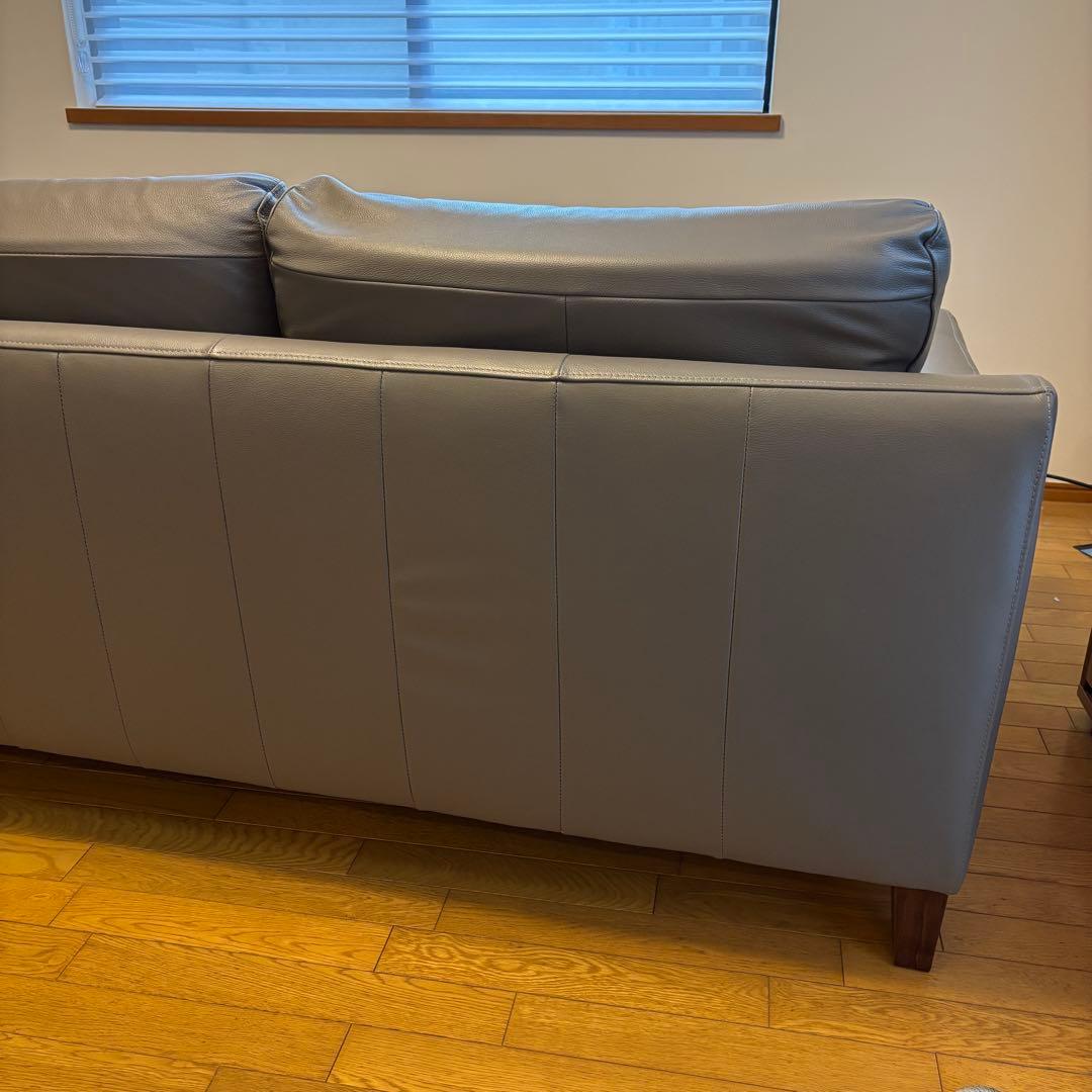 ACTUS 本革カウチソファ（five by five S5507 ）グレー