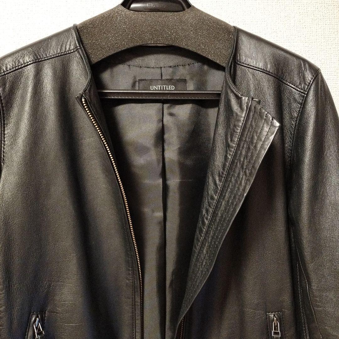 UNTITLED ブラック レザー シングルライダース