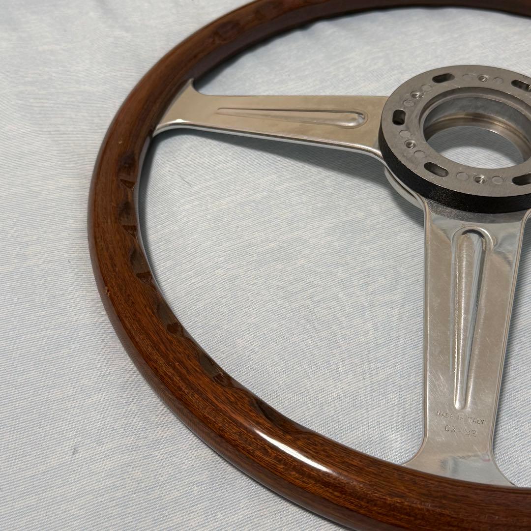 値下げ！MOMO ウッド　ステアリング 3本スポーク　当時物