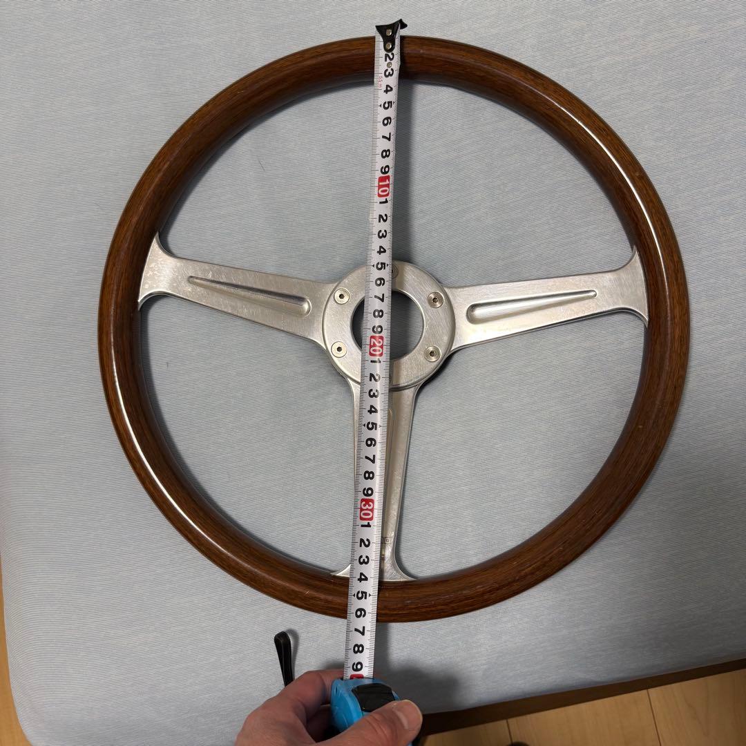 値下げ！MOMO ウッド　ステアリング 3本スポーク　当時物