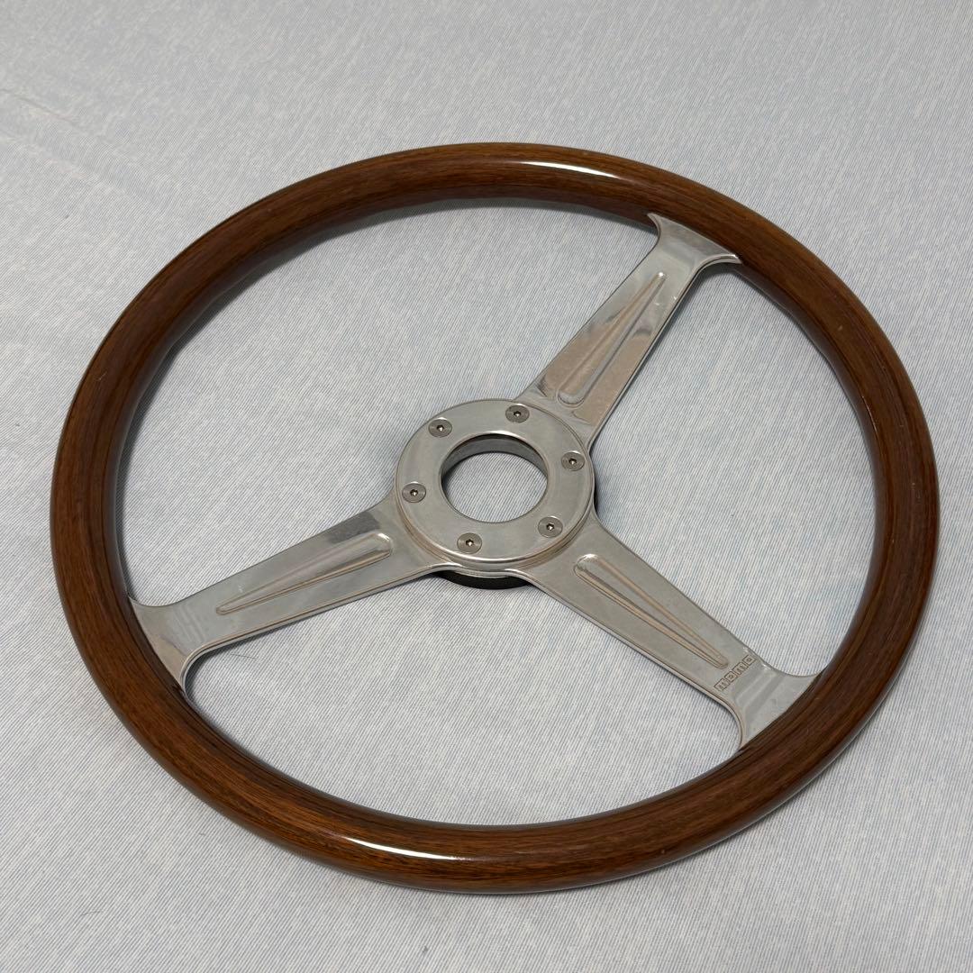 値下げ！MOMO ウッド　ステアリング 3本スポーク　当時物