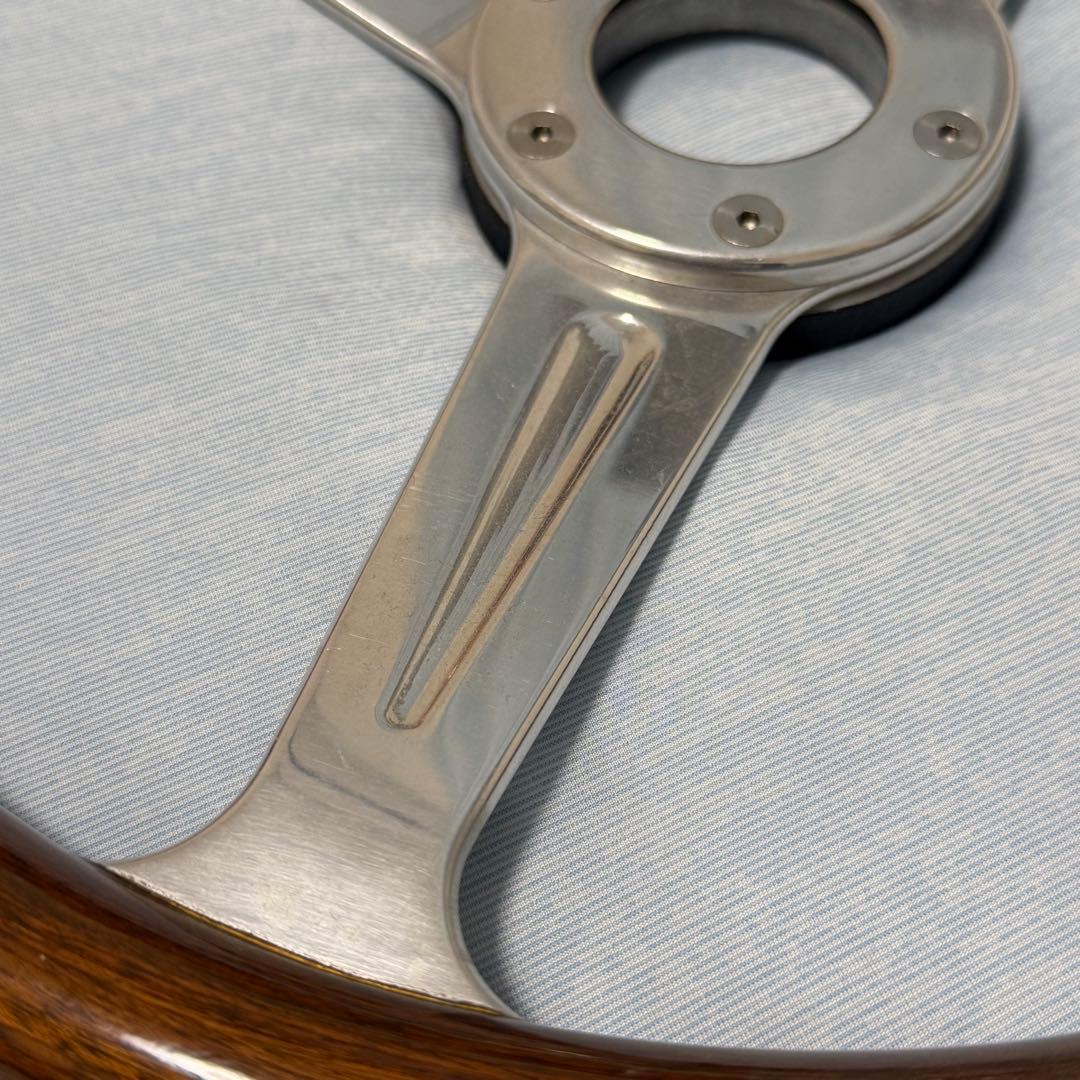 値下げ！MOMO ウッド　ステアリング 3本スポーク　当時物