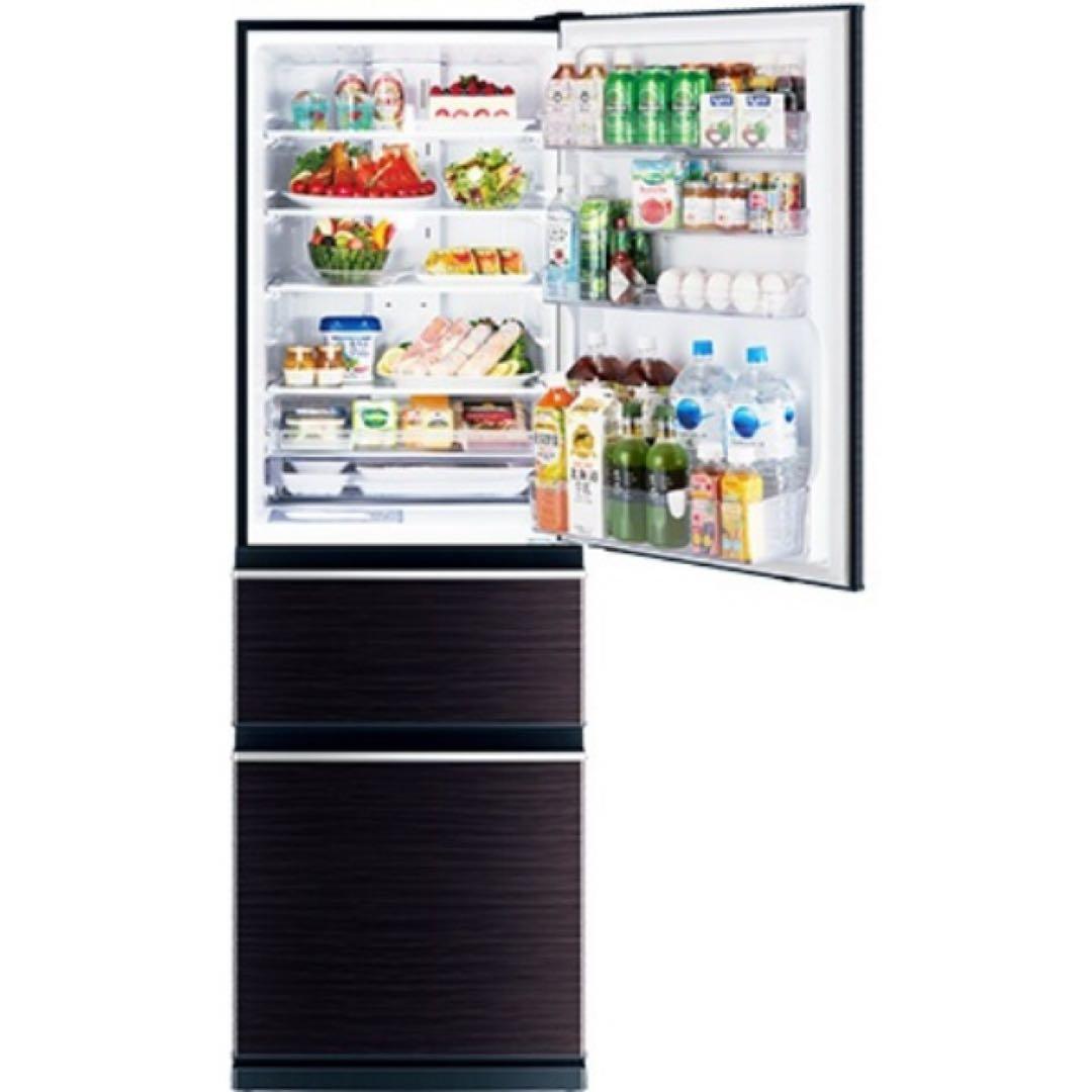 三菱　冷凍冷蔵庫 365L 自動製氷 右開き　MR-CX37D