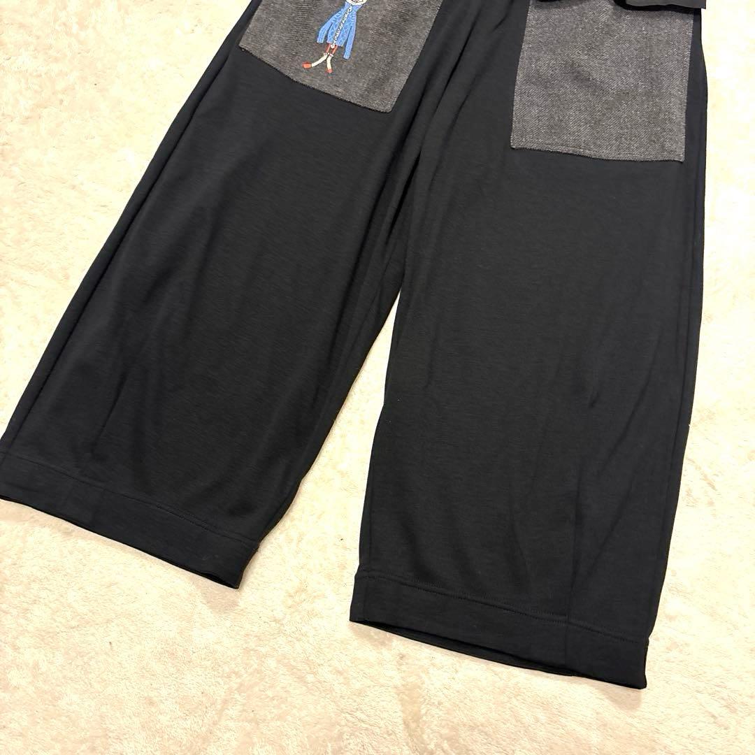 激レア⭐️美品　OLLEBOREBLA 刺繍　クロップドパンツ　ドローコード