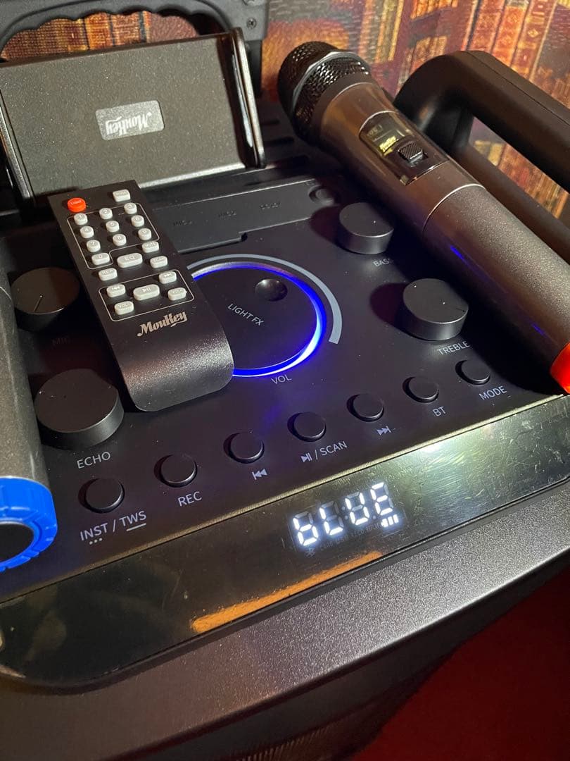 MOUKEY 2ウェイスピーカー　カラオケ　スピーカー