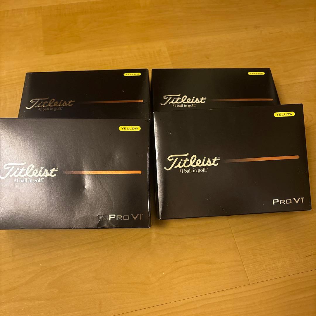 Titleist Pro V1 ゴルフボール イエロー 4ダース