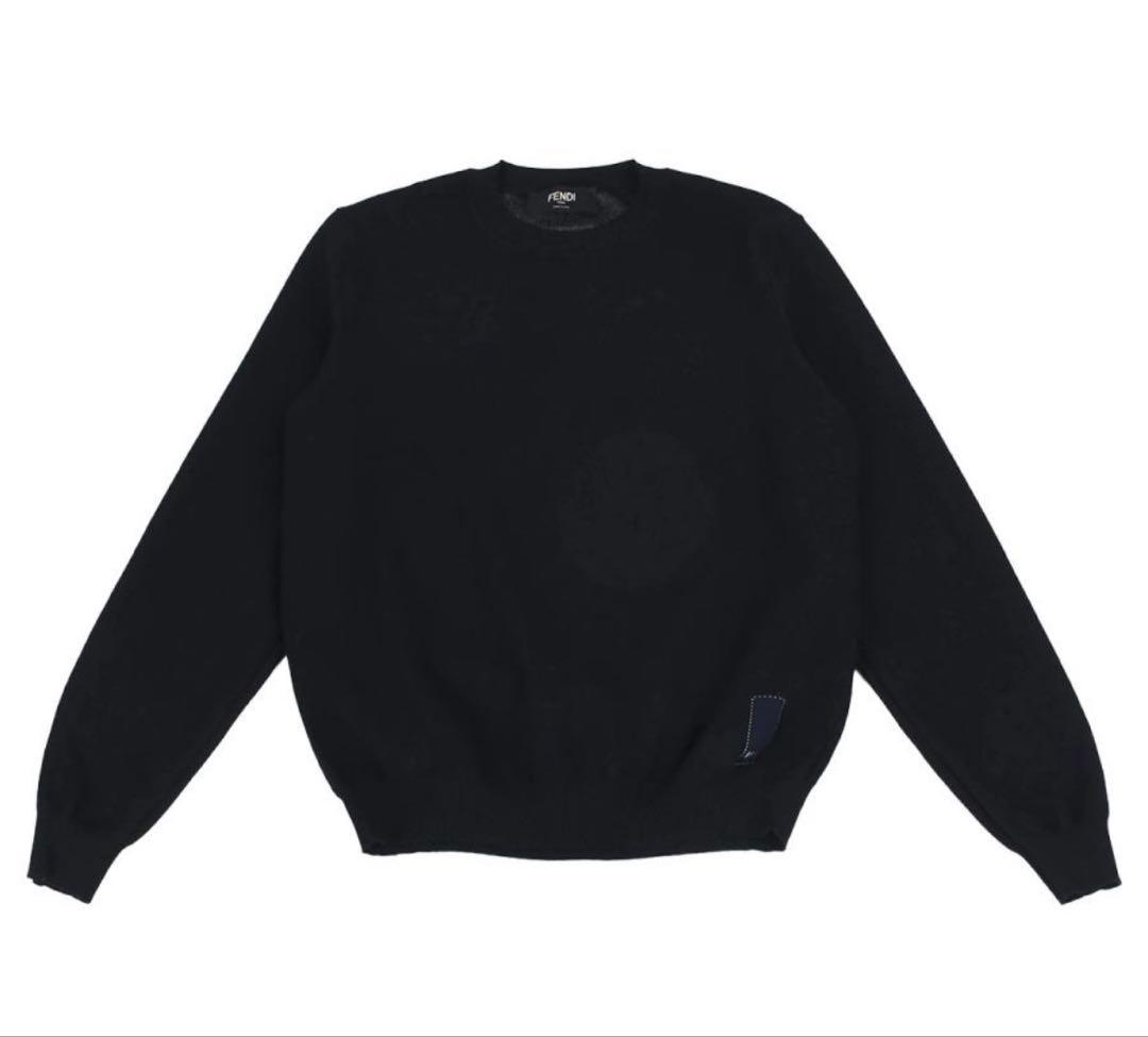FENDI フェンディ　ニット　ロゴ　ブラック　黒　セーター