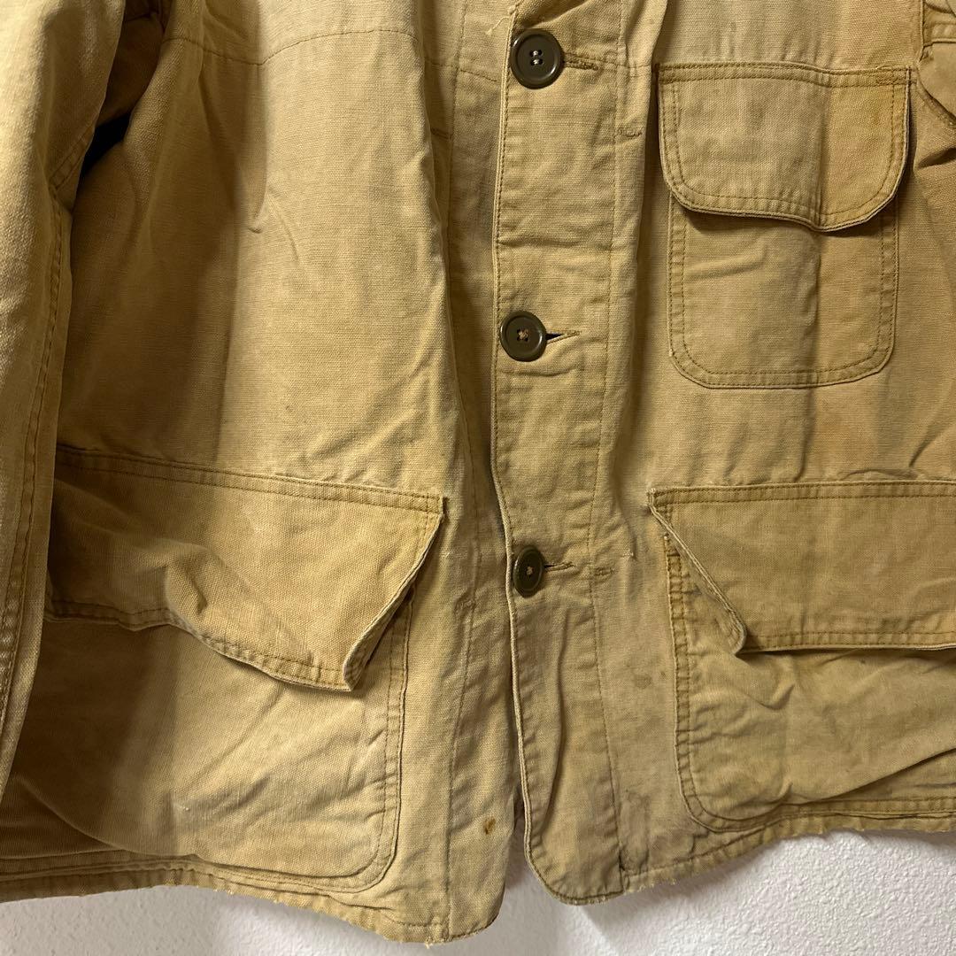 ハンティングジャケット ノーカラー ビンテージ