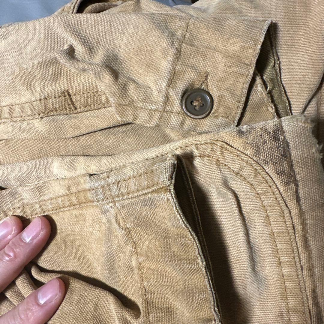 ハンティングジャケット ノーカラー ビンテージ