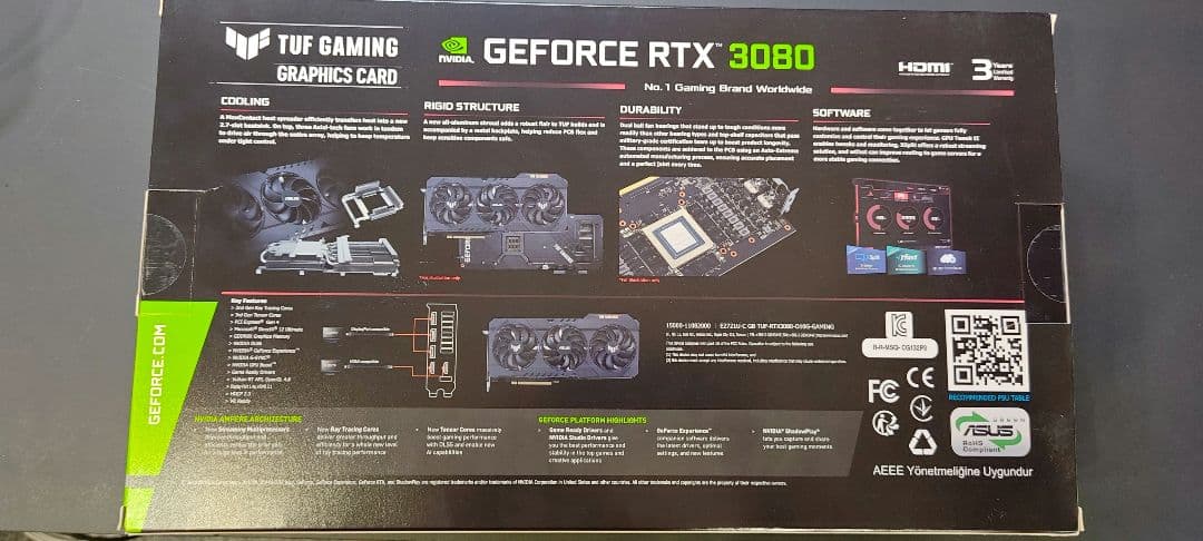 グラフィックボード・グラボ・ビデオカード ASUS TUF-RTX3080-O10G-GAMING