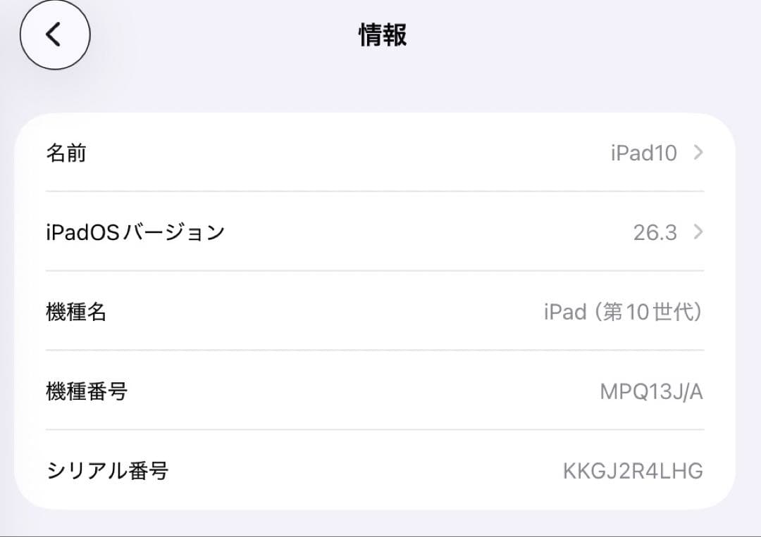 iPad （第10世代）Wi-Fiモデル　ブルー本体