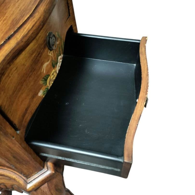 猫脚 チェスト2段 アンティーク ナイトテーブル/サイドテーブル/花台 猫足