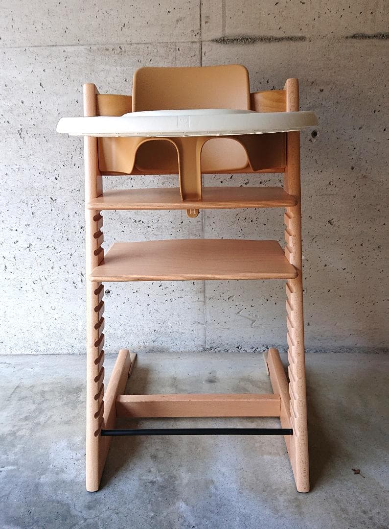 【美品】ストッケ　トリップトラップ　ベビーセット＆トレイ付