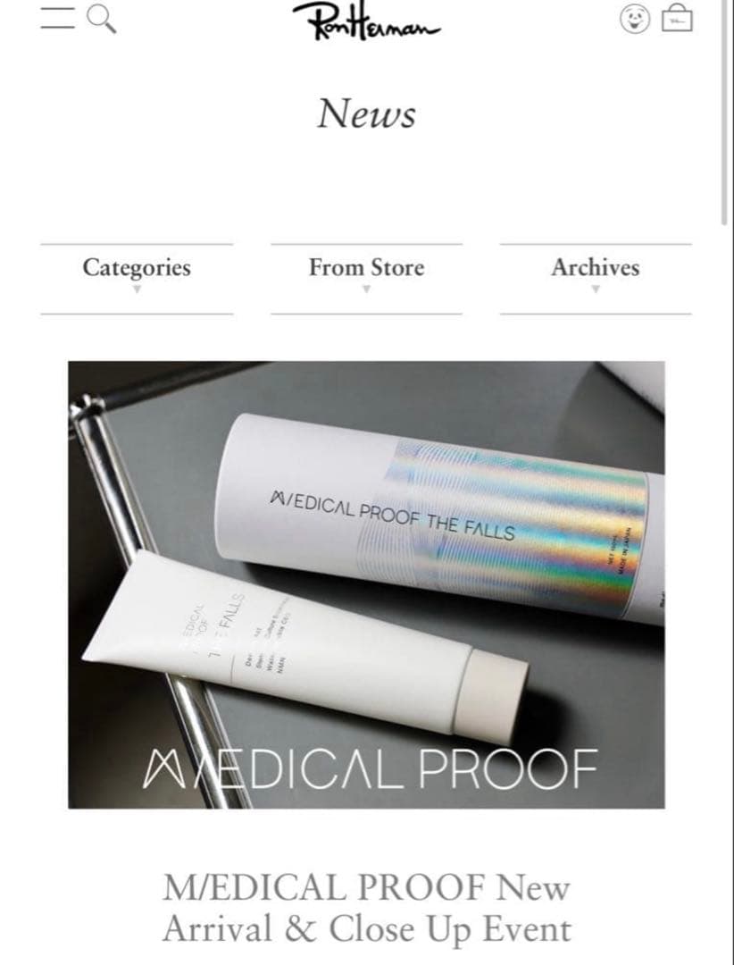 クレンジング・メイク落とし MEDICAL PROOF THE FALLS CLEANSING GEL