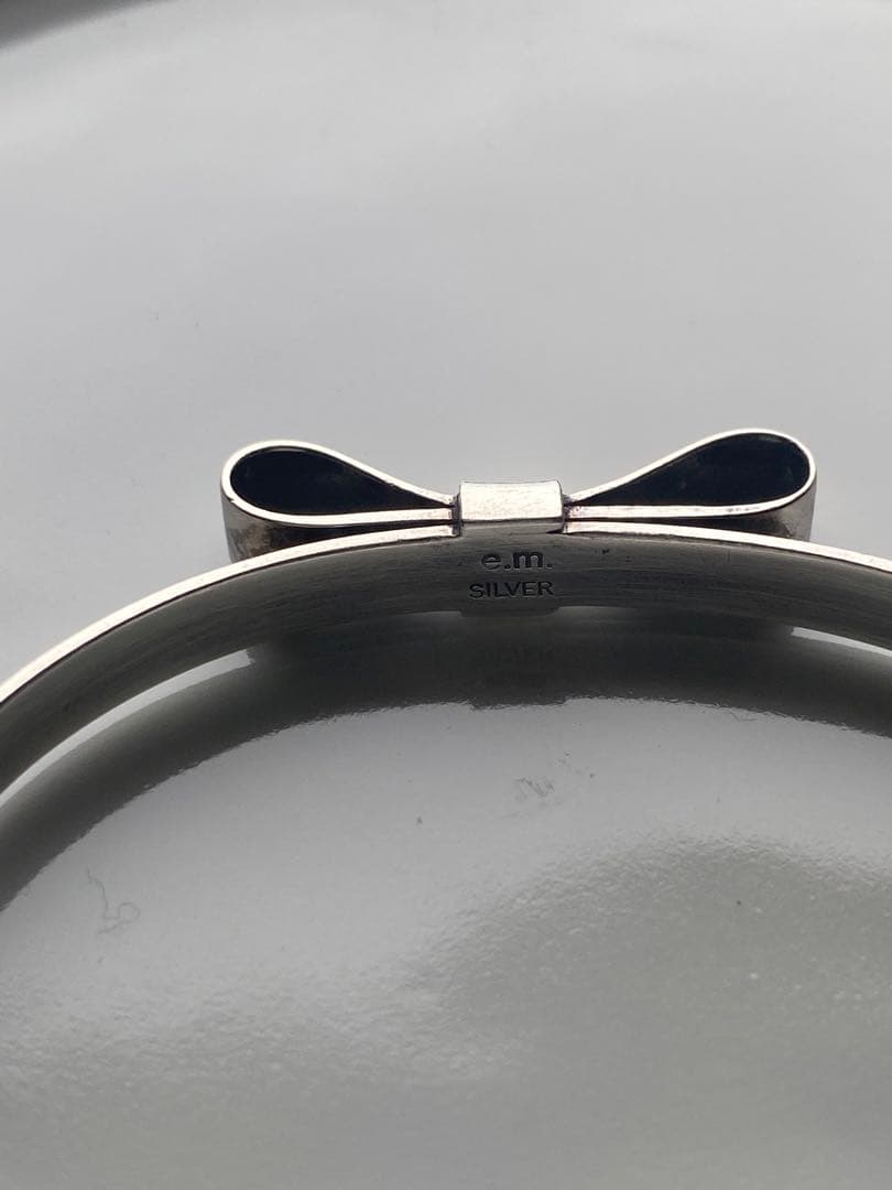 SILVER リボンバングル/バレエコア/レディース　em e.m.