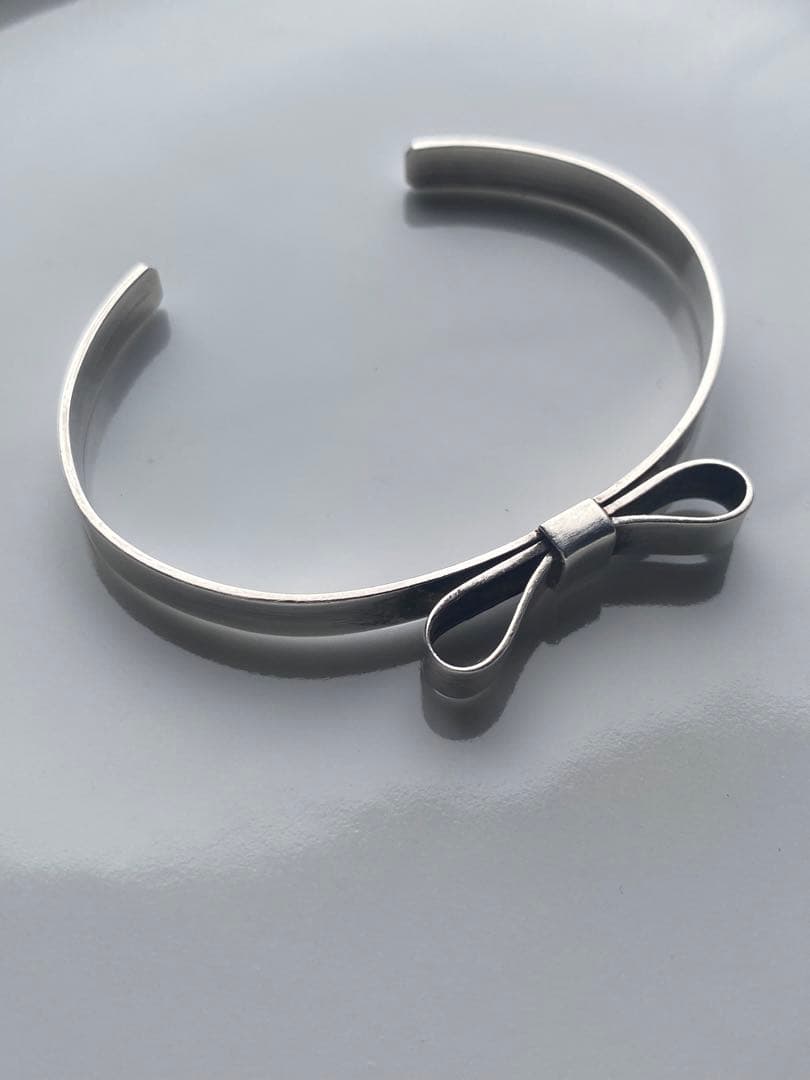 SILVER リボンバングル/バレエコア/レディース　em e.m.