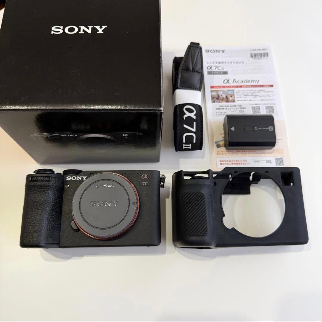 極美品 SONY a7C Ⅱ ブラック 付属品完備+シリコンカバー・SDカード