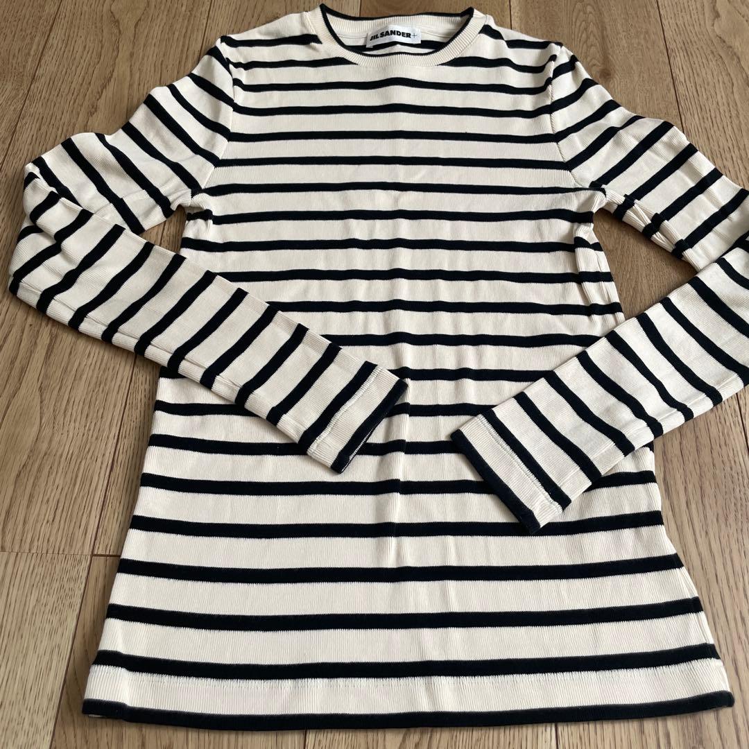 JIL SANDER+ ストライプ長袖Tシャツ　ボーダー