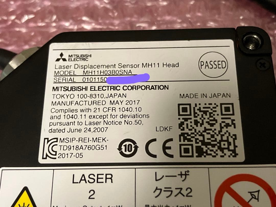 三菱電機　レーザ変位センサコントローラユニット　2セット4入力分