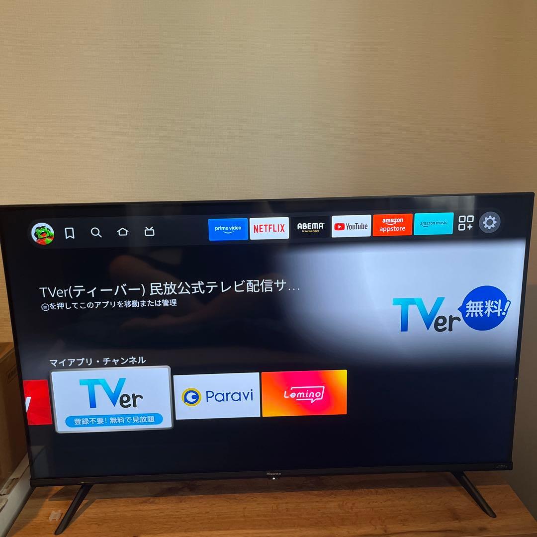 Hisense43E6G 43型スマート4Kテレビ＆firetv stick付き