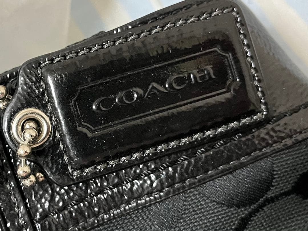 R*a様 COACH ブラックレザー　トートバッグ