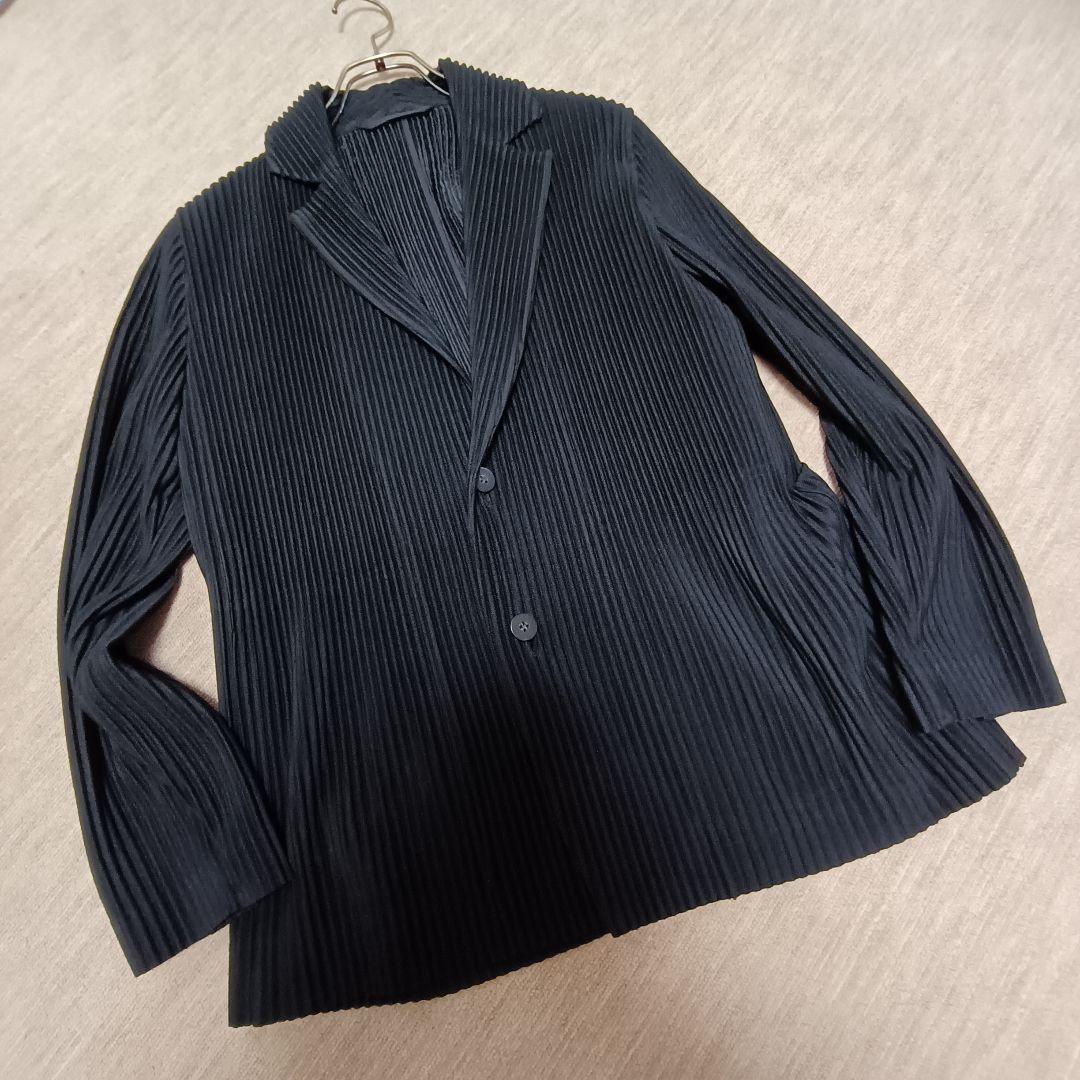 プリーツテーラードジャケット　サイズ1 黒　オムプリッセイッセイミヤケ