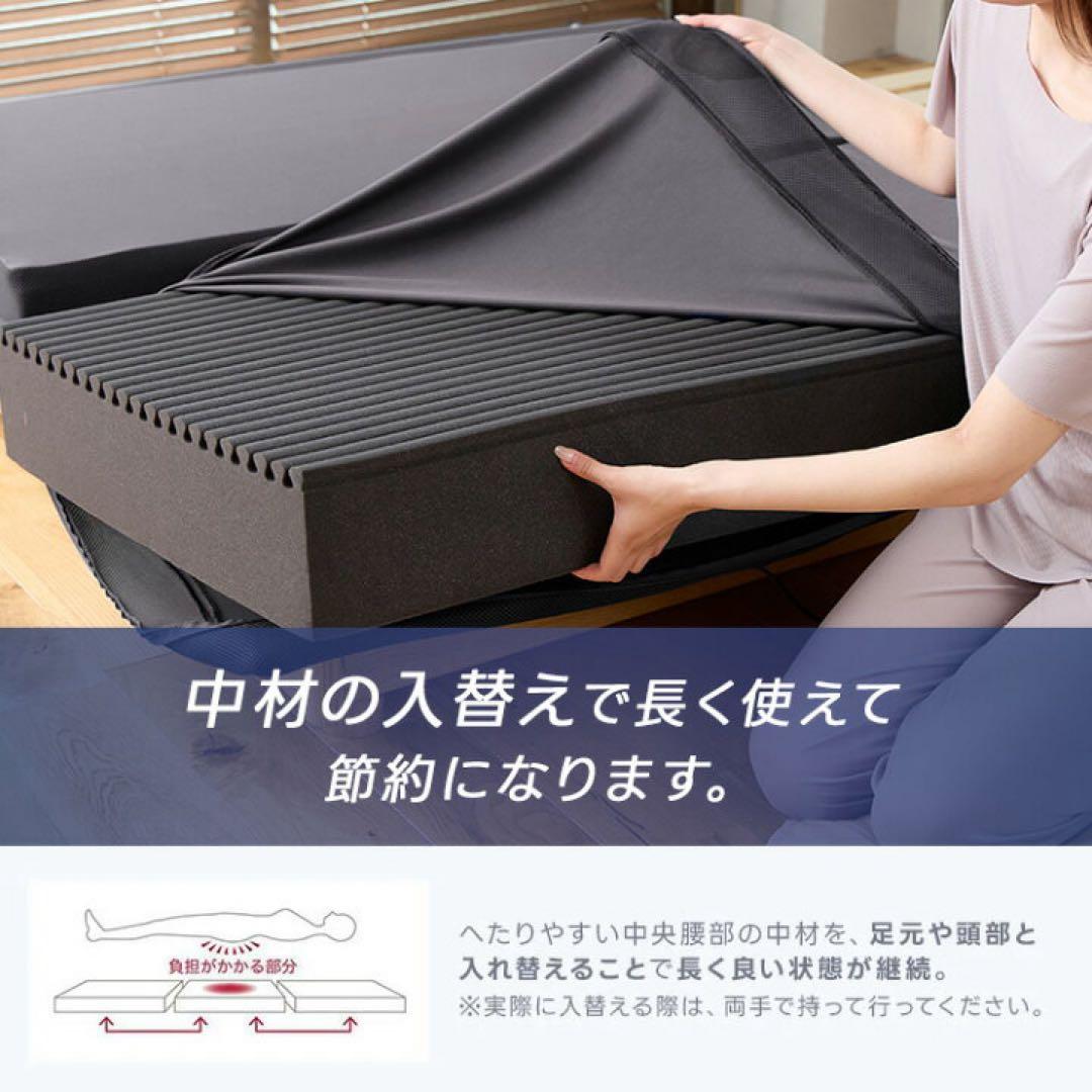 RISE スリープマジック 極厚マットレス シングル14cm グレー